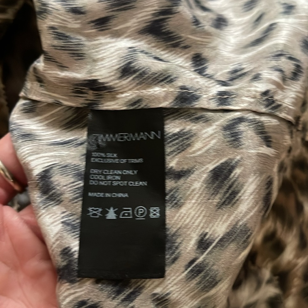 Zimmermann Suraya leopard silk tunic top - Picture 10 of 14
